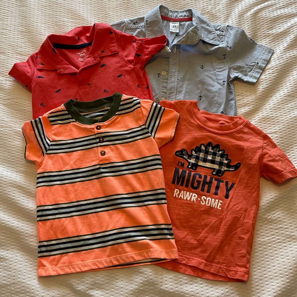 Carter’s size 24 mos shirts for boys